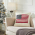 American Flag Hand Felted Wool Pillow - Cream - 20" - ARCADIA HOME